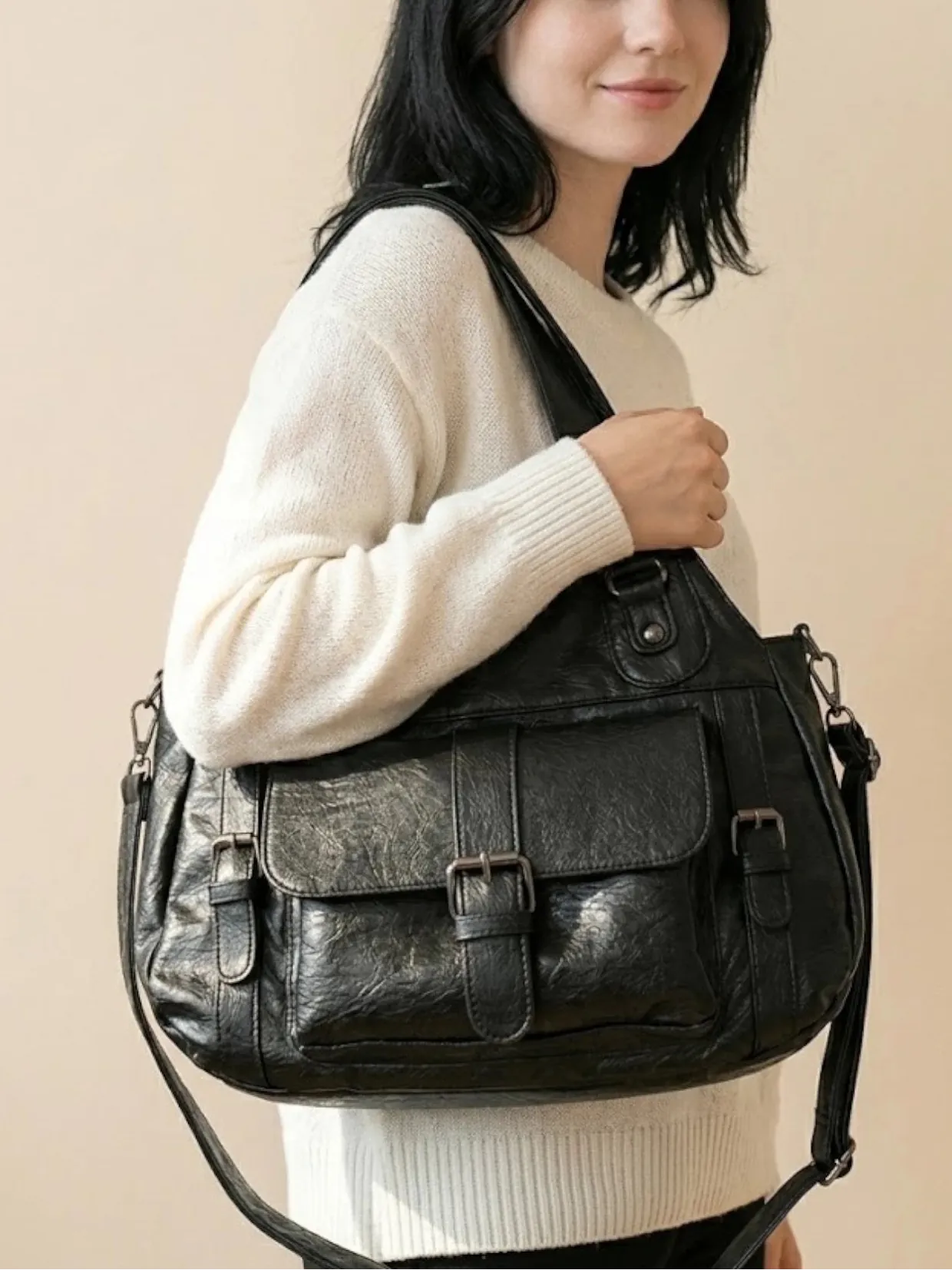 Sac de Cours Porté Épaule Rétro
