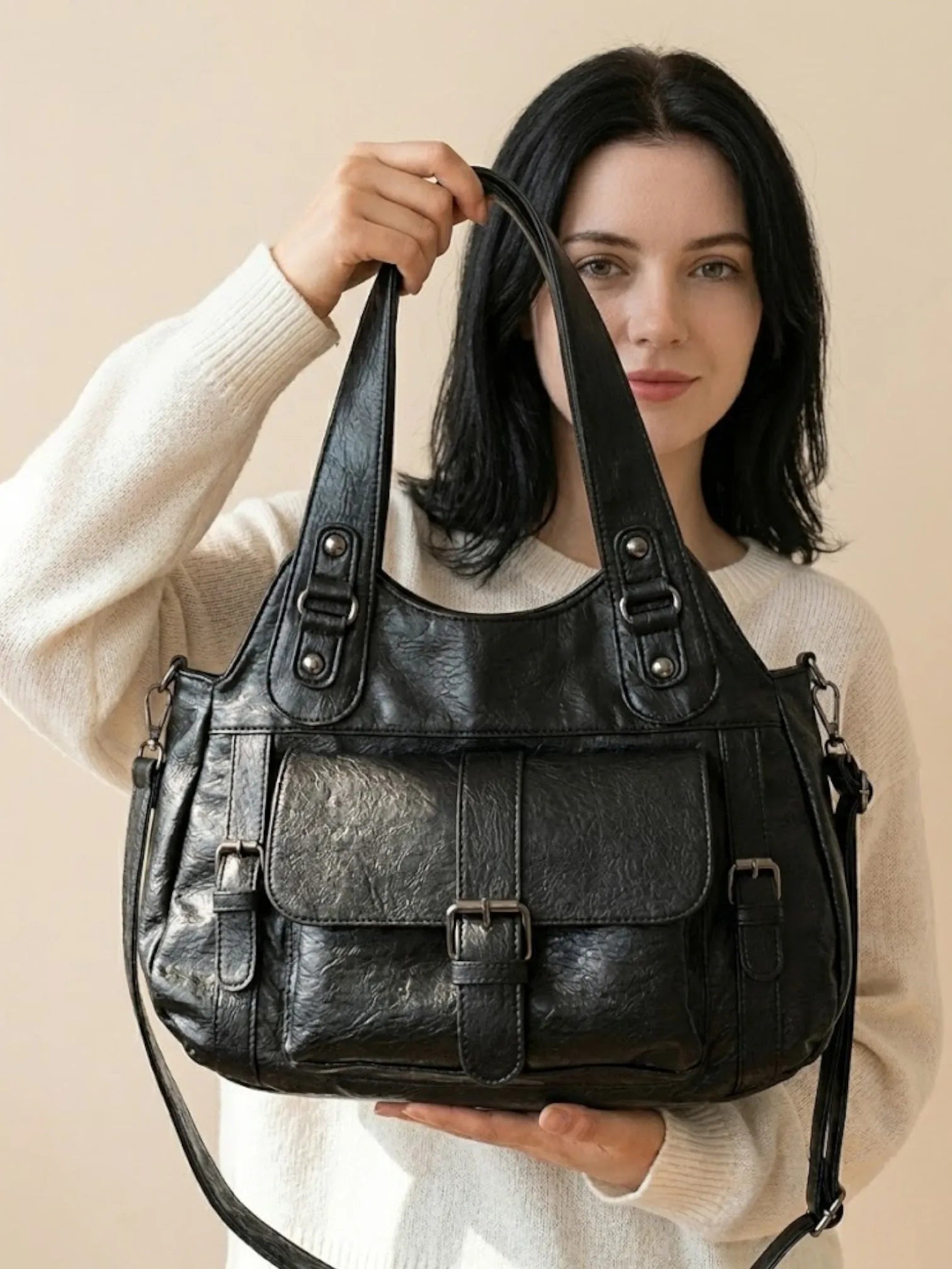 Sac de Cours Porté Épaule Rétro