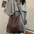 Sac de Cours Simili Cuir Café