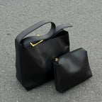 Sac de Cours Simili Cuir Noir