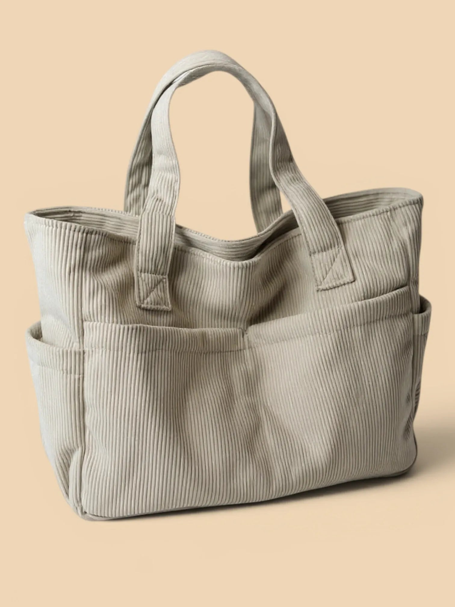 Sac de Cours Souple en Velours Blanc