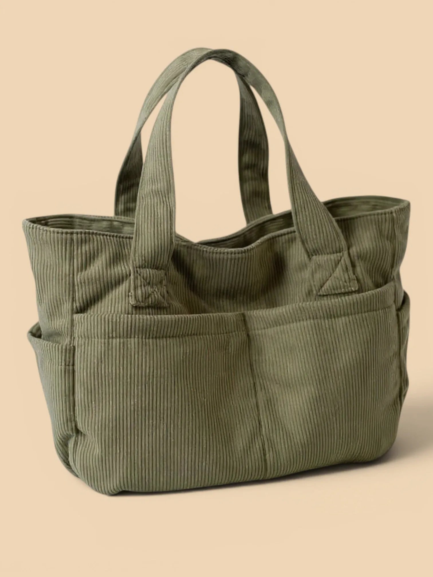 Sac de Cours Souple en Velours Vert