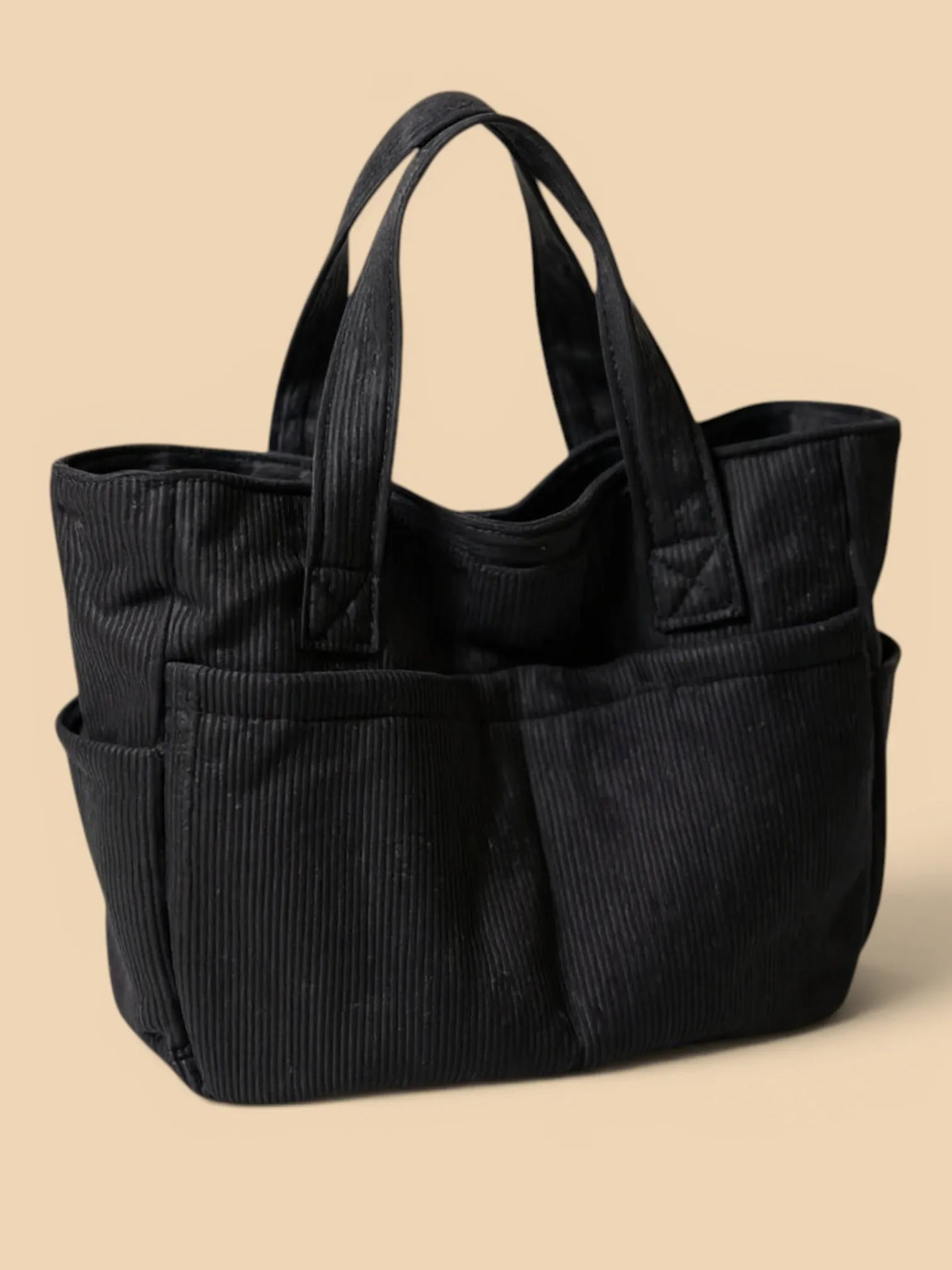Sac de Cours Souple en Velours Noir