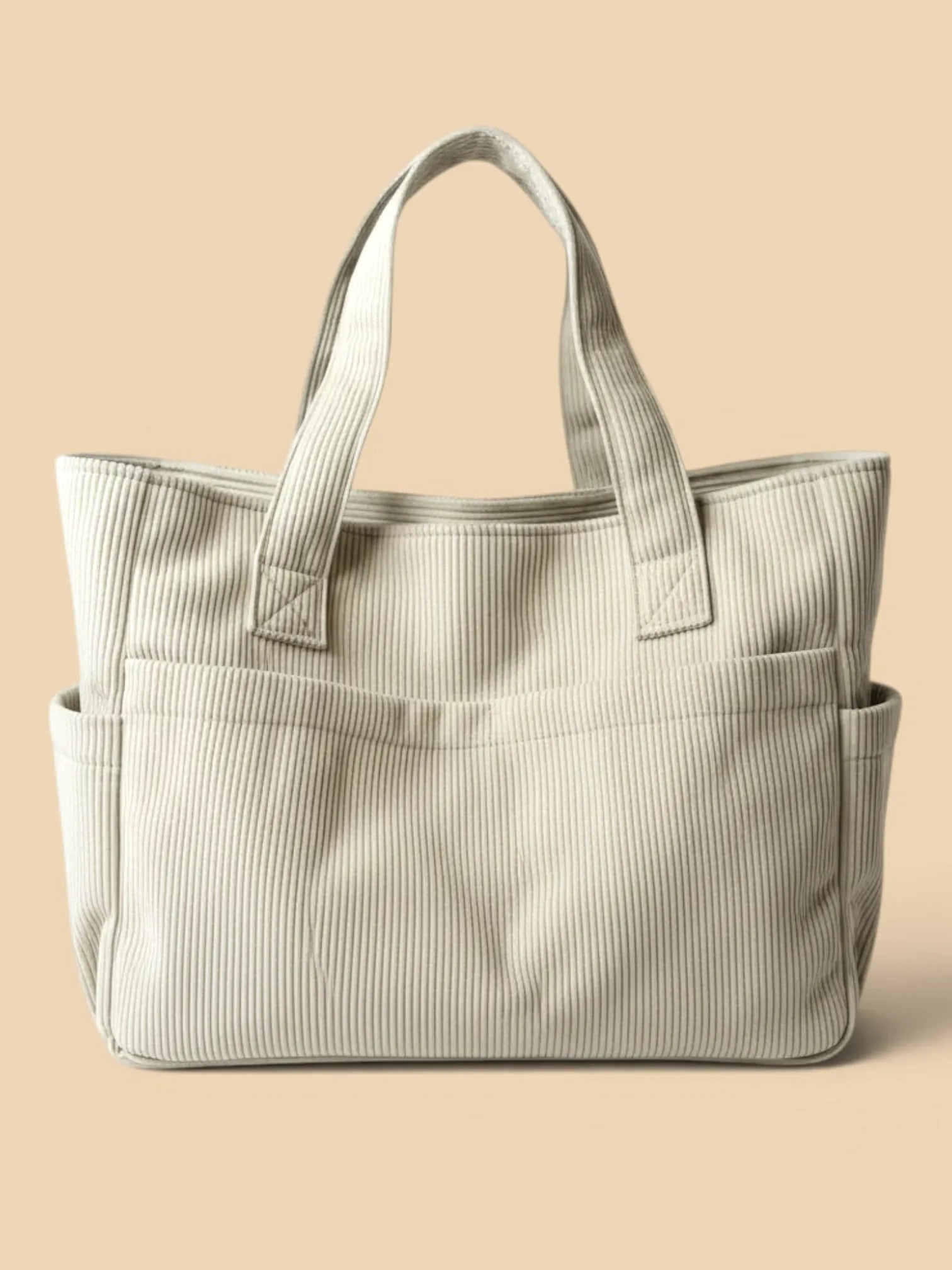 Sac de Cours Souple en Velours Blanc