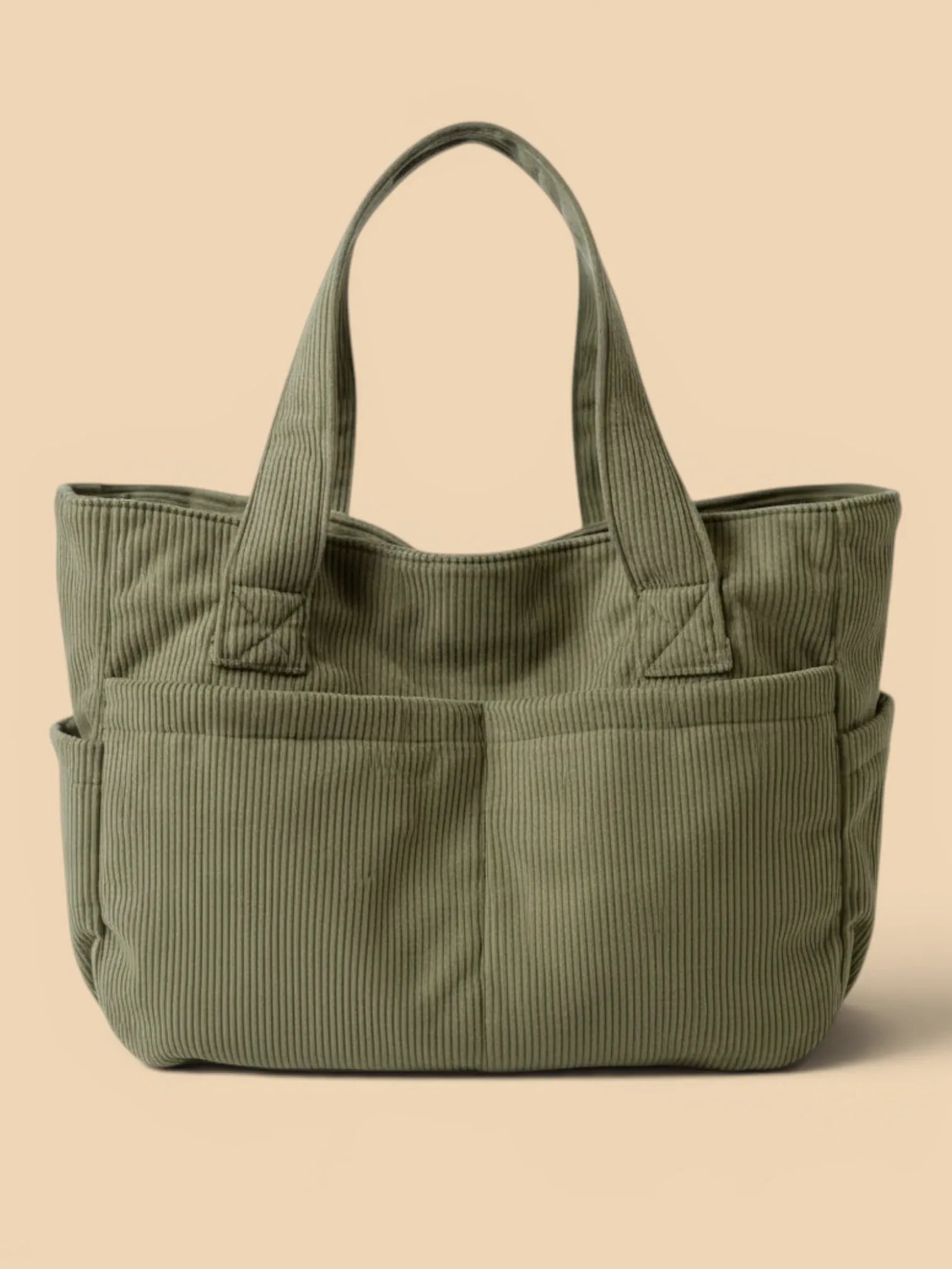 Sac de Cours Souple en Velours Vert