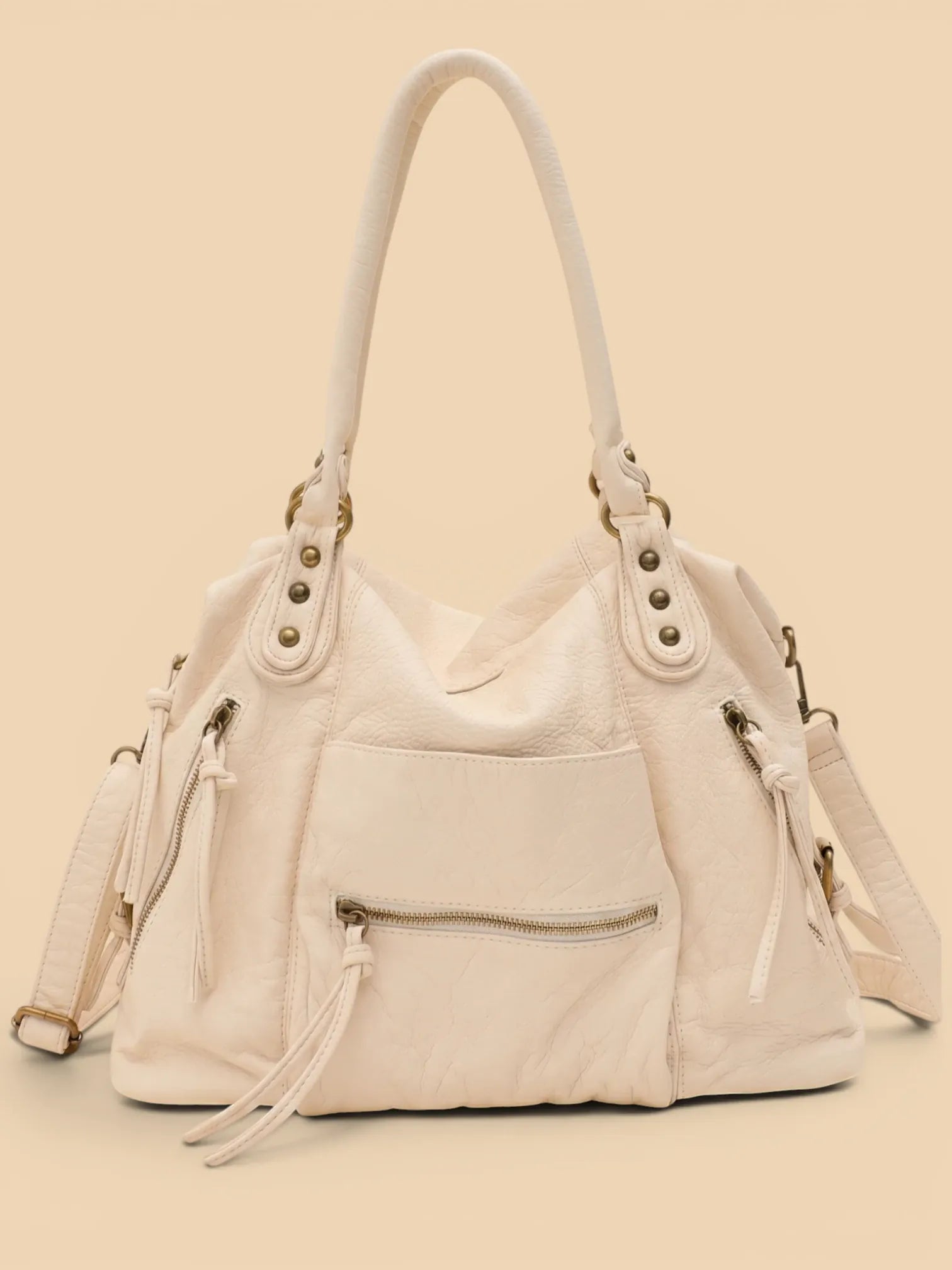 Sac de Cours Vintage Brute Beige