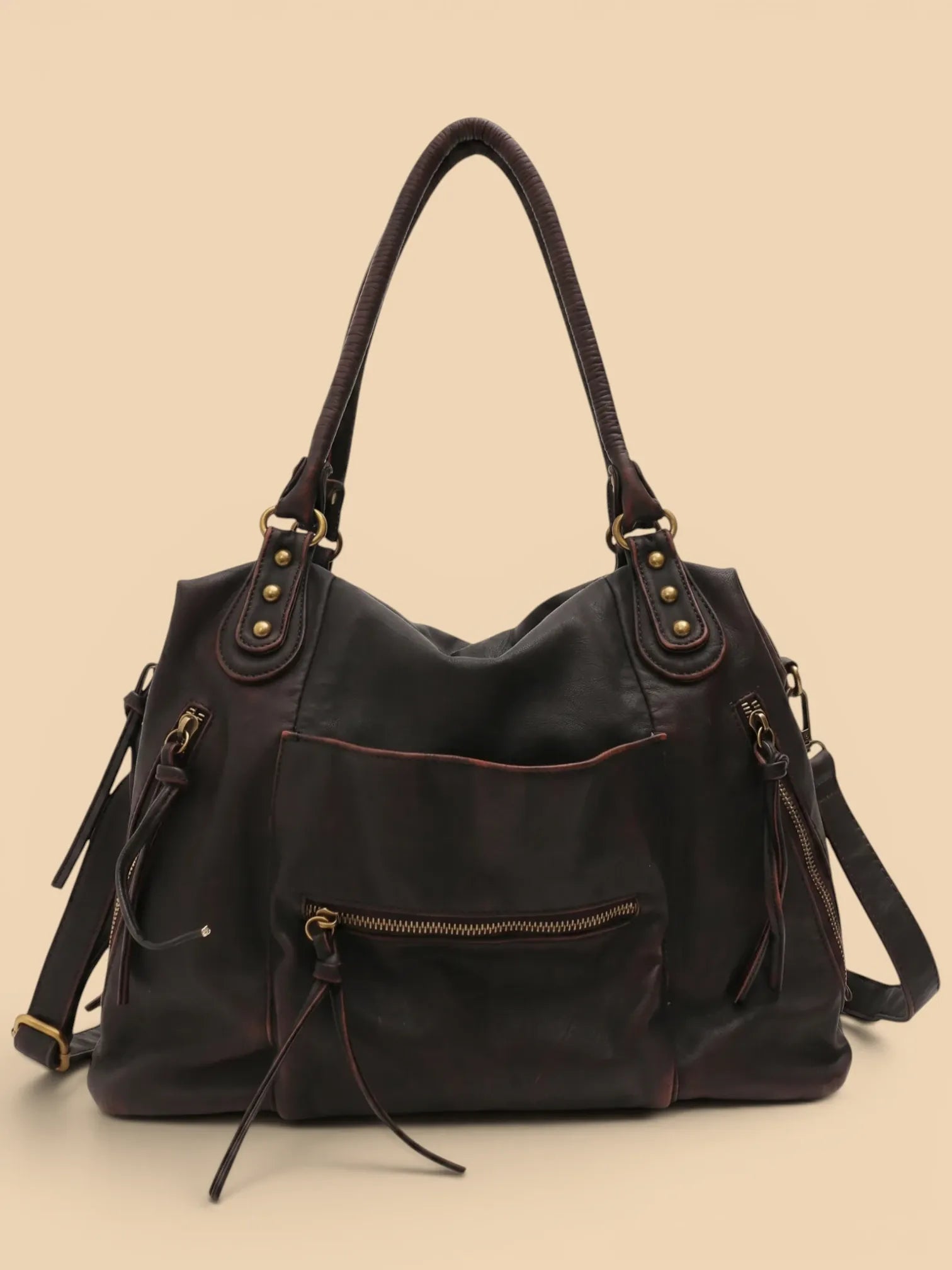Sac de Cours Vintage Brute Café