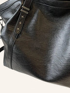 Sac de Cours Vintage en Simili Cuir Marron