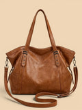 Sac de Cours Vintage en Simili Cuir Marron Marron