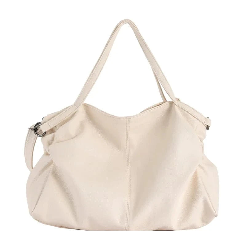 Sac de Cuir Fashion Souple Beige