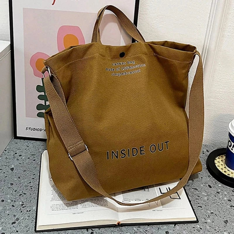 Sac en Toile Cabas Bandoulière Café