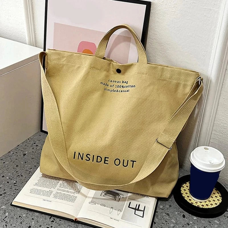 Sac en Toile Cabas Bandoulière Khaki