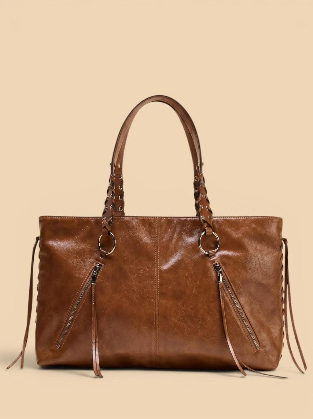 Sac Fourre-Tout Marron Rock Chic Marron