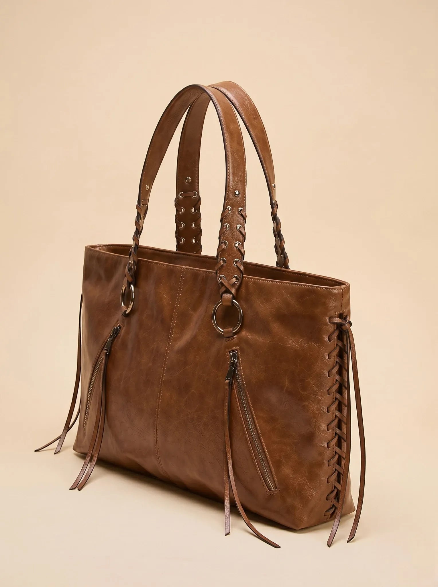 Sac Fourre-Tout Marron Rock Chic Marron