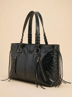 Sac Fourre-Tout Noir Rock Chic Noir