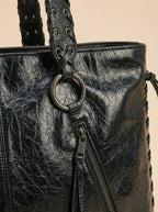 Sac Fourre-Tout Noir Rock Chic Noir