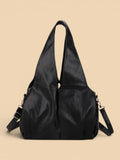 Sac Hobo Cuir Souple Oversize Femme Noir