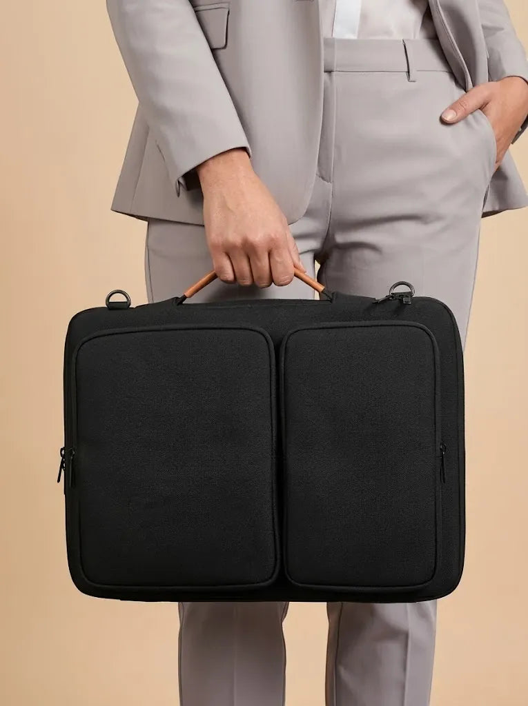 Sac ordinateur élégant en polyester Noir / 12/13.3 pouces 14 pouces