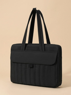Sac ordinateur femme en nylon matelassé Noir / 15/16 pouces