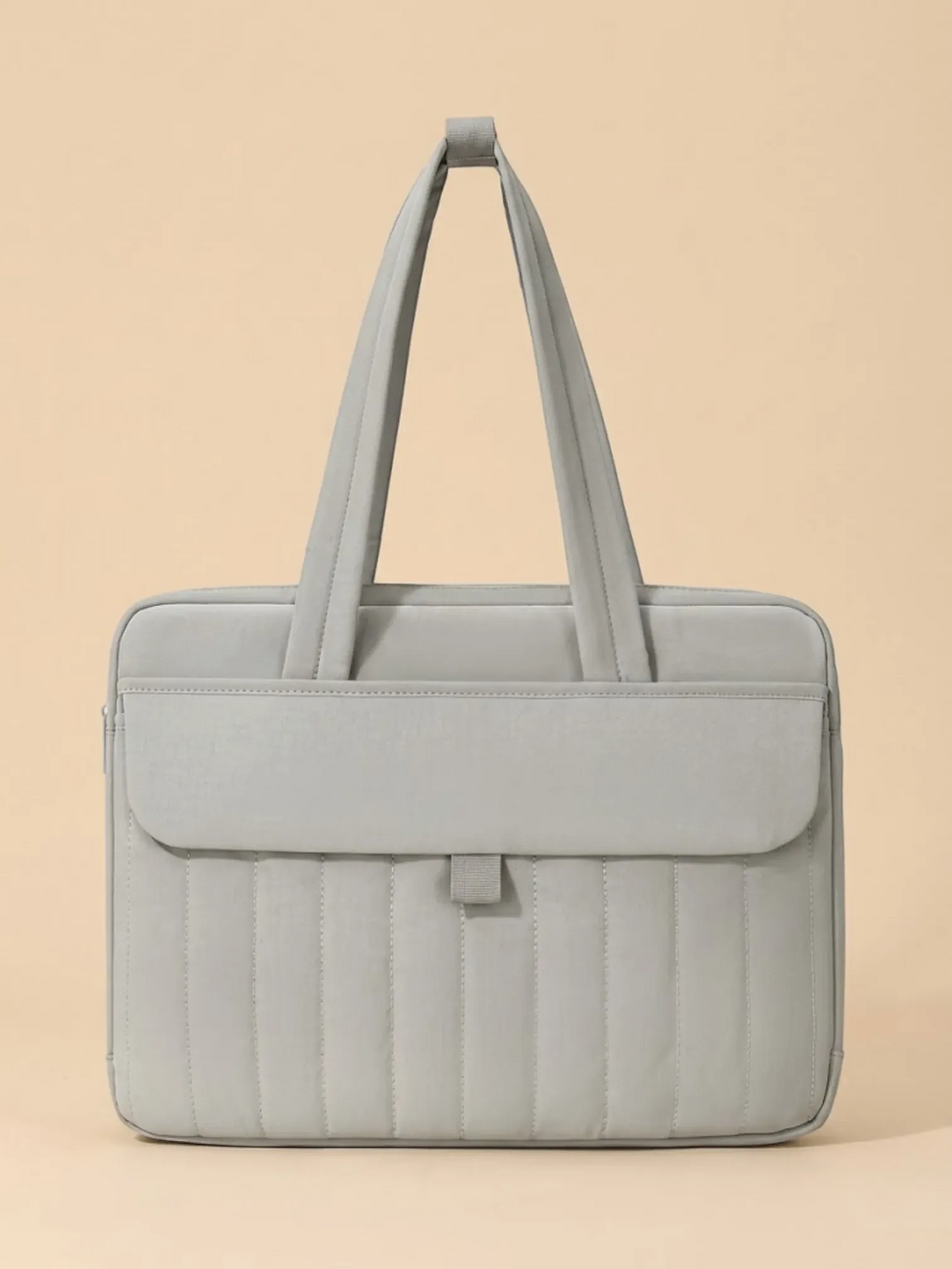 Sac ordinateur femme en nylon matelassé Gris / 15/16 pouces
