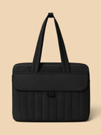 Sac ordinateur femme en nylon matelassé Noir / 15/16 pouces