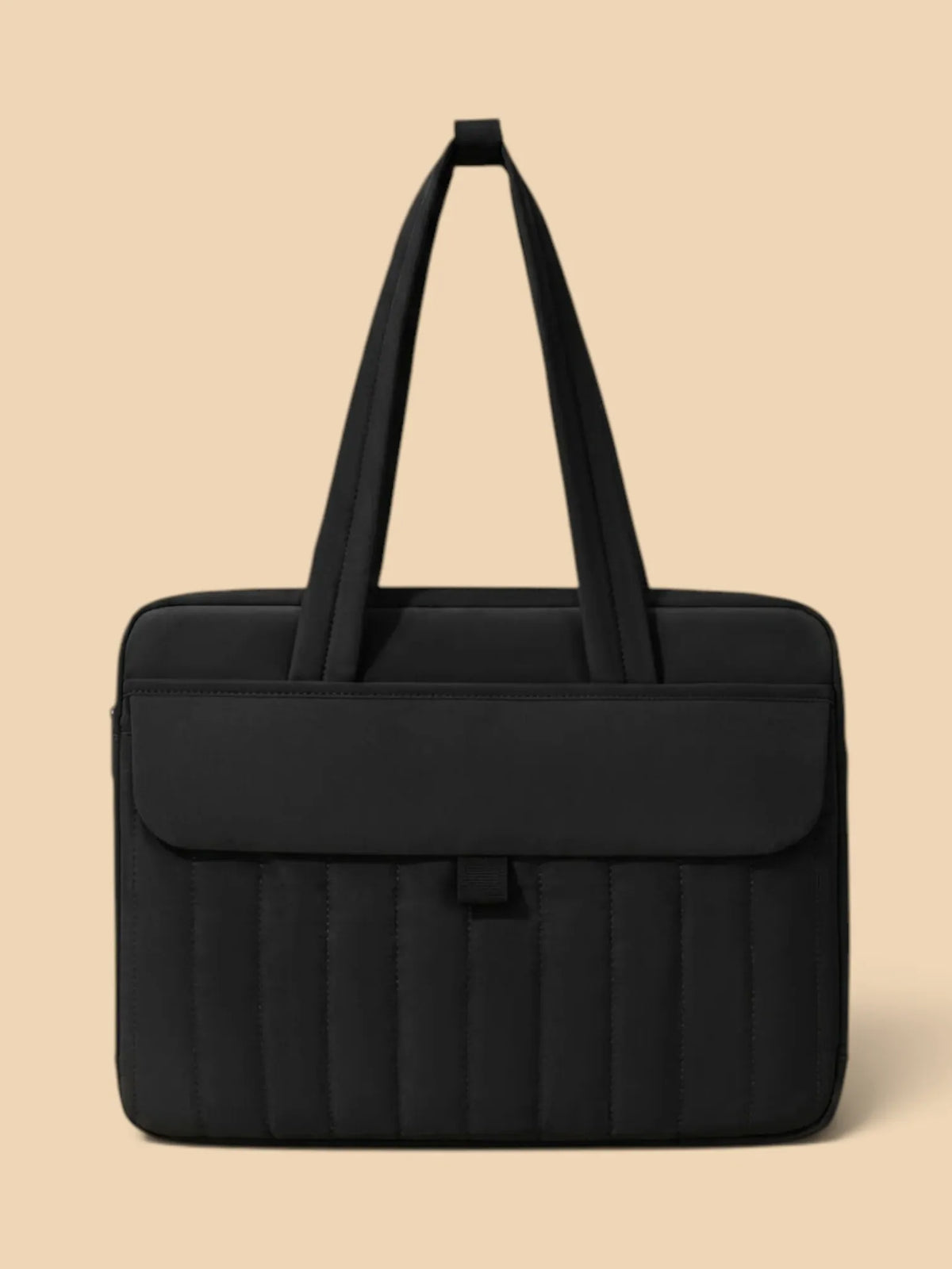 Sac ordinateur femme en nylon matelassé Noir / 15/16 pouces