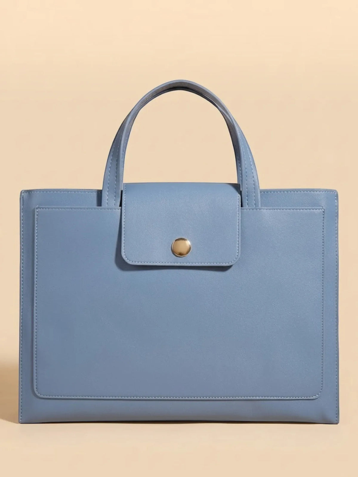 Sac Ordinateur Fin en Similicuir Bleu