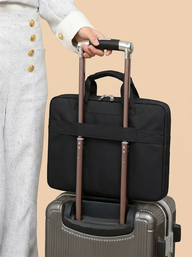Sac ordinateur tissu mousse zippé  Noir / 13.3 pouces / 14 pouces
