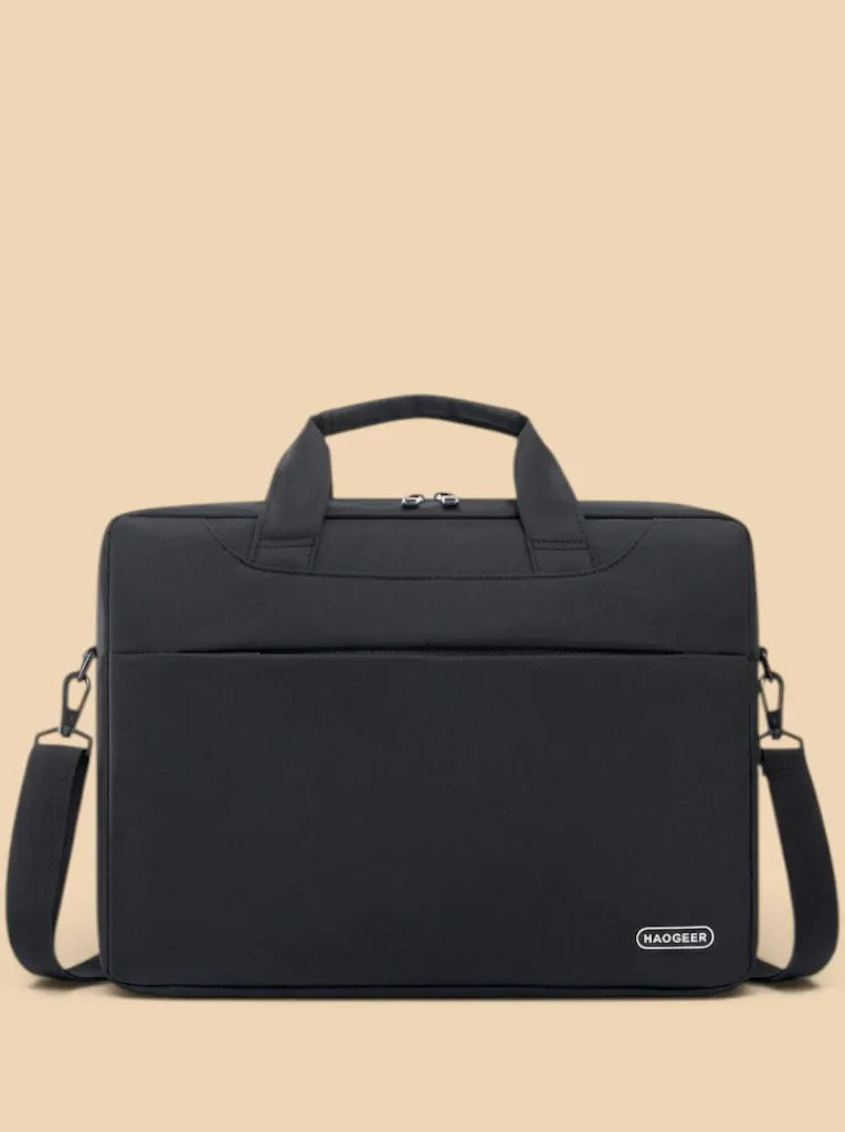 Sac ordinateur tissu mousse zippé  Noir 