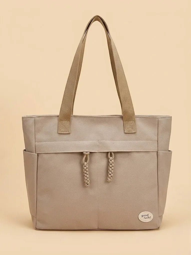 Sac Porté Épaule Femme Nylon Uni Khaki