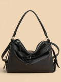 Sac Shopper de Cours Cuir Vegan Noir