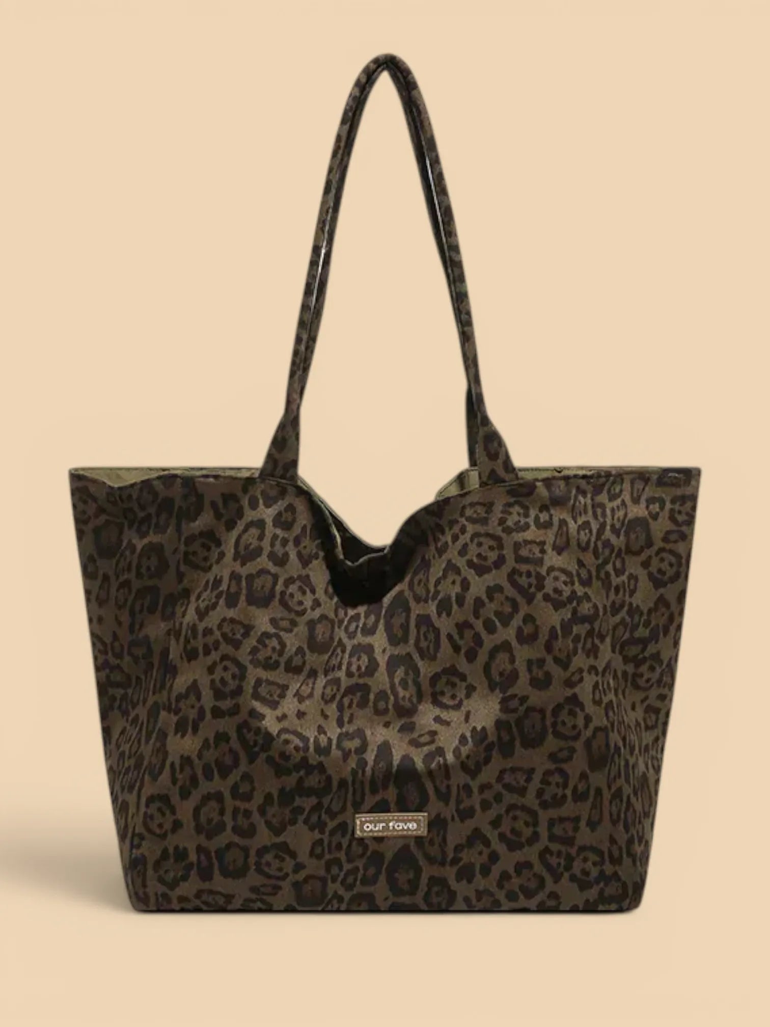 Sac Suédine Souple Grande Capacité Femme Léopard