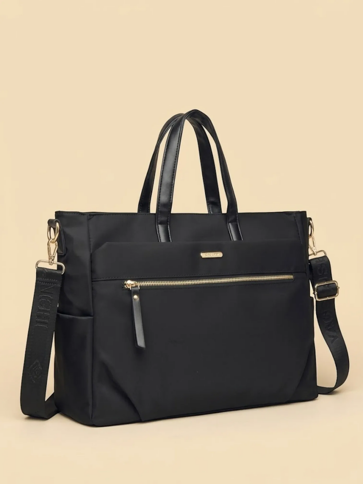Sac Tote Femme Business Poches Multiples Ordinateur Noir