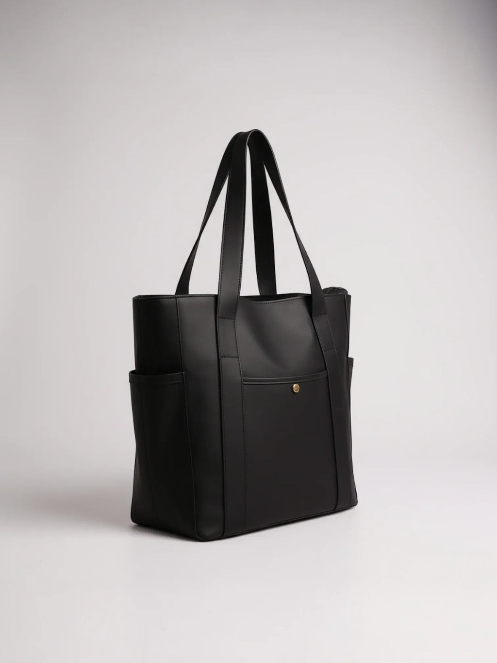 Tote Bag de Cours en Toile avec Rangement Noir