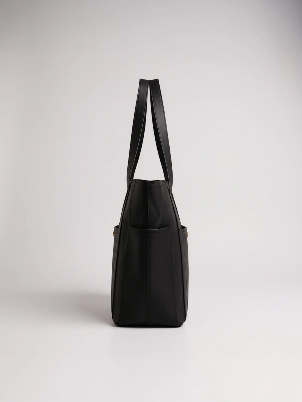 Tote Bag de Cours en Toile avec Rangement Noir