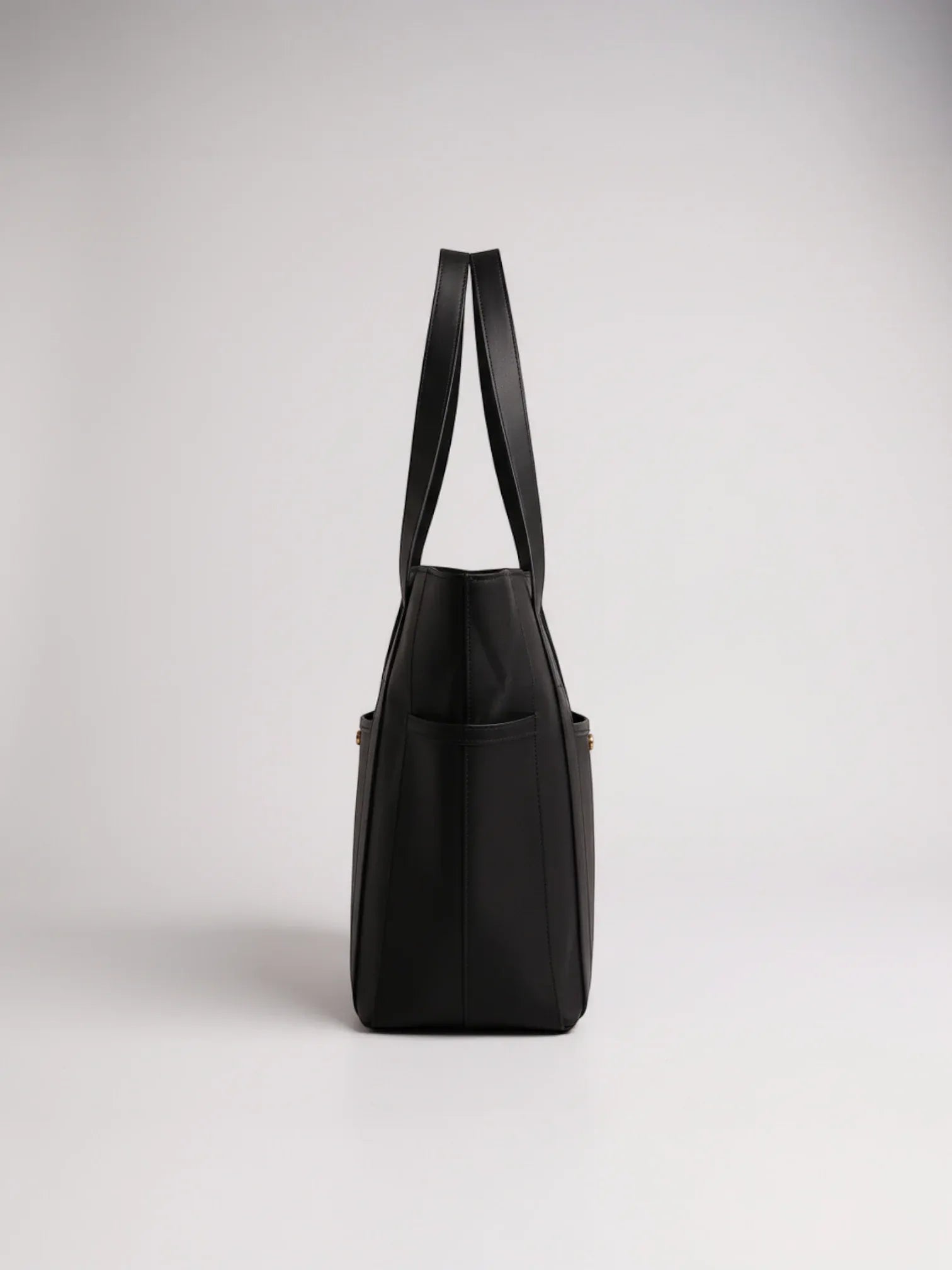 Tote Bag de Cours en Toile avec Rangement Noir