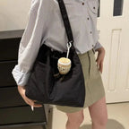 Tote Bag de Cours Léger en Toile Noir