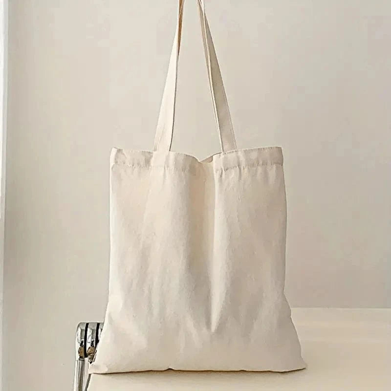 Tote Bag de Cours Solide Beige / 34 x 39cm