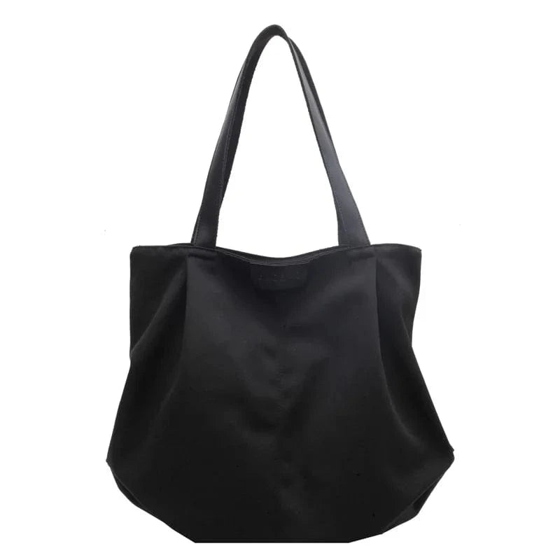 Tote bag en Canvas Souple HJ8396-Black