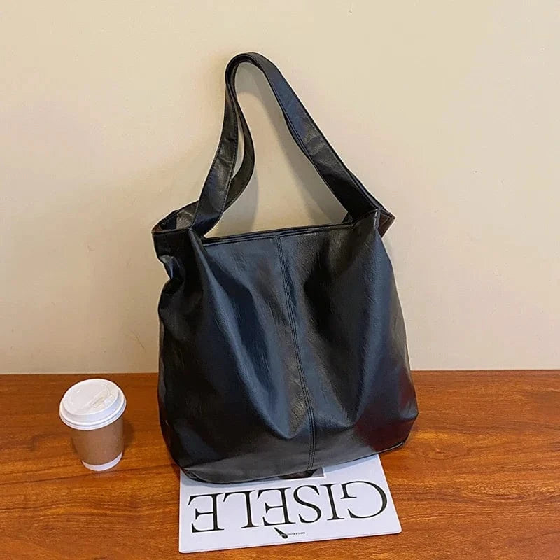 Tote Bag en Cuir Black