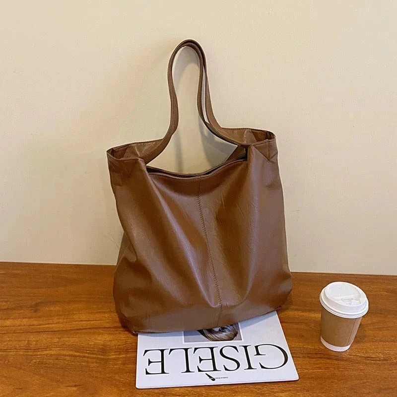 Tote Bag en Cuir Brown