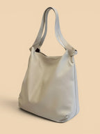 Tote Bag en Cuir Vegan Beige
