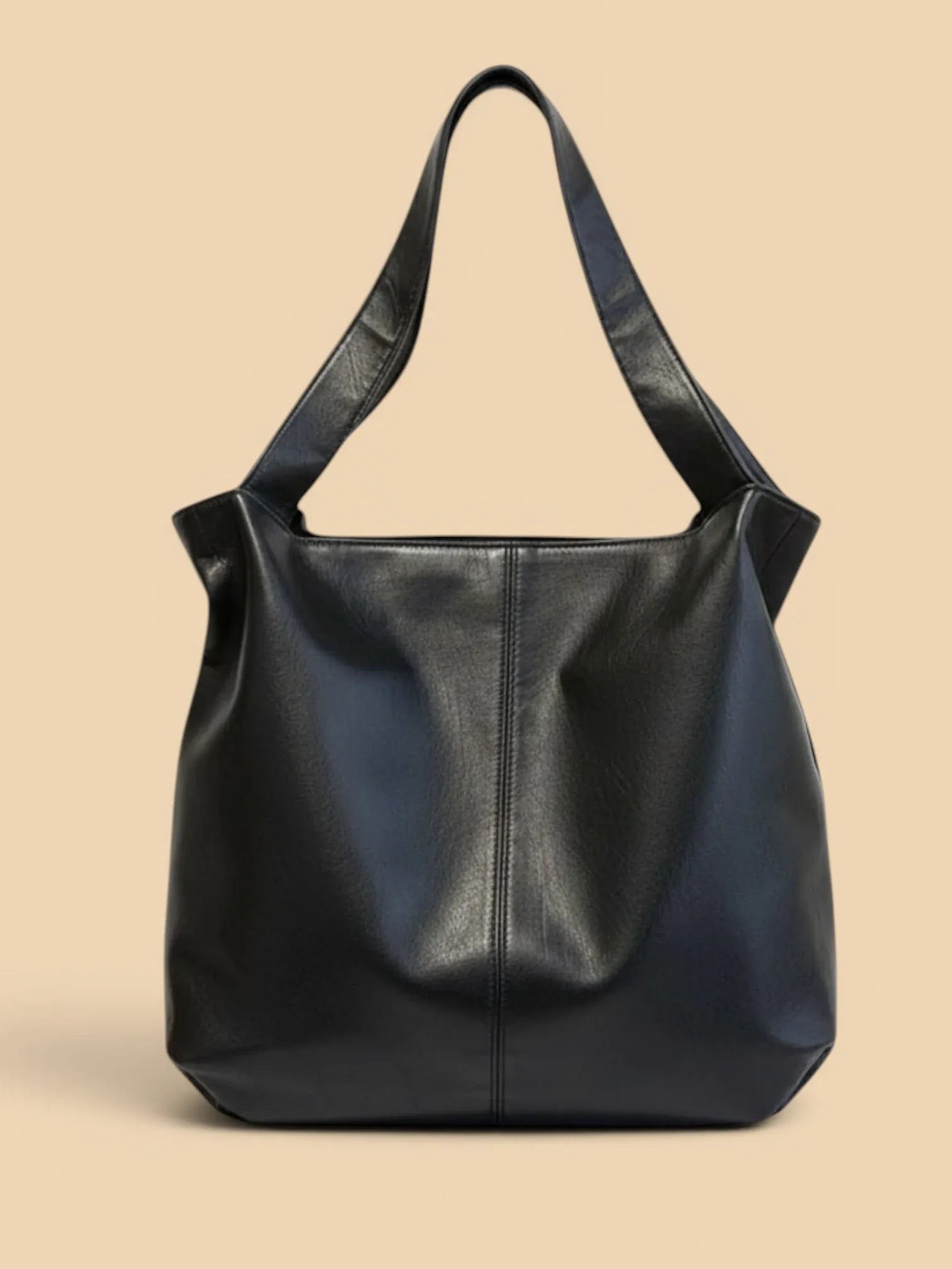 Tote Bag en Cuir Vegan Noir