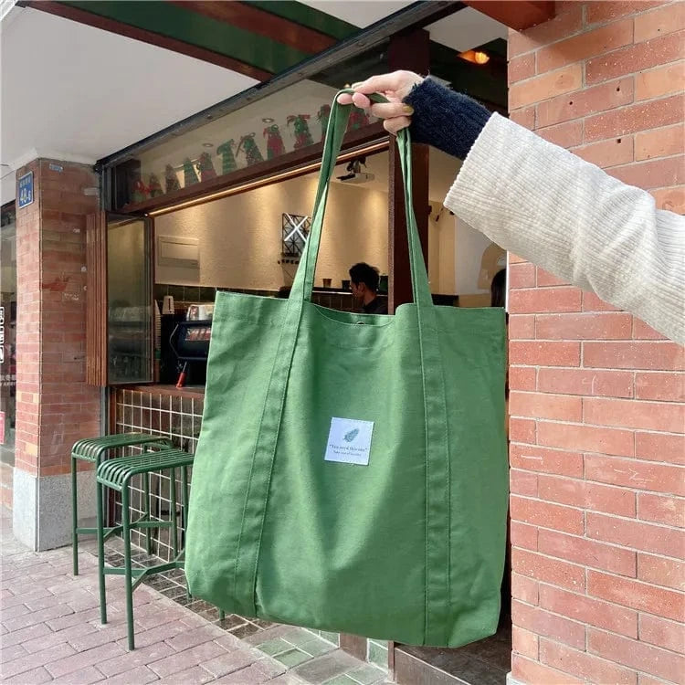 Tote Bag en Tissu Moderne Vert