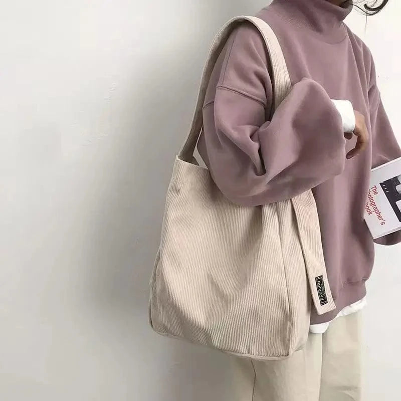 Tote Bag Velours Blanc