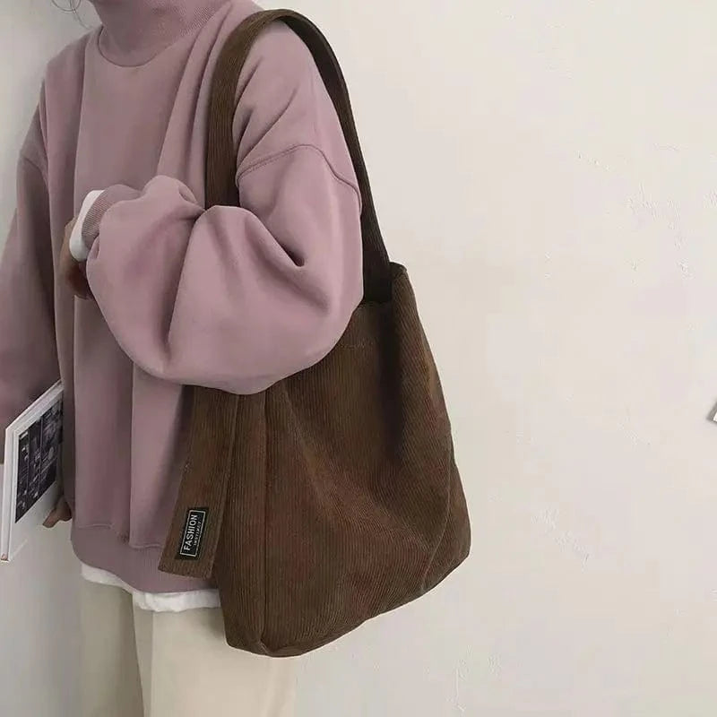 Tote Bag Velours Marron