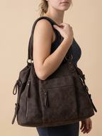 Très Grand Sac Cabas Marron Café