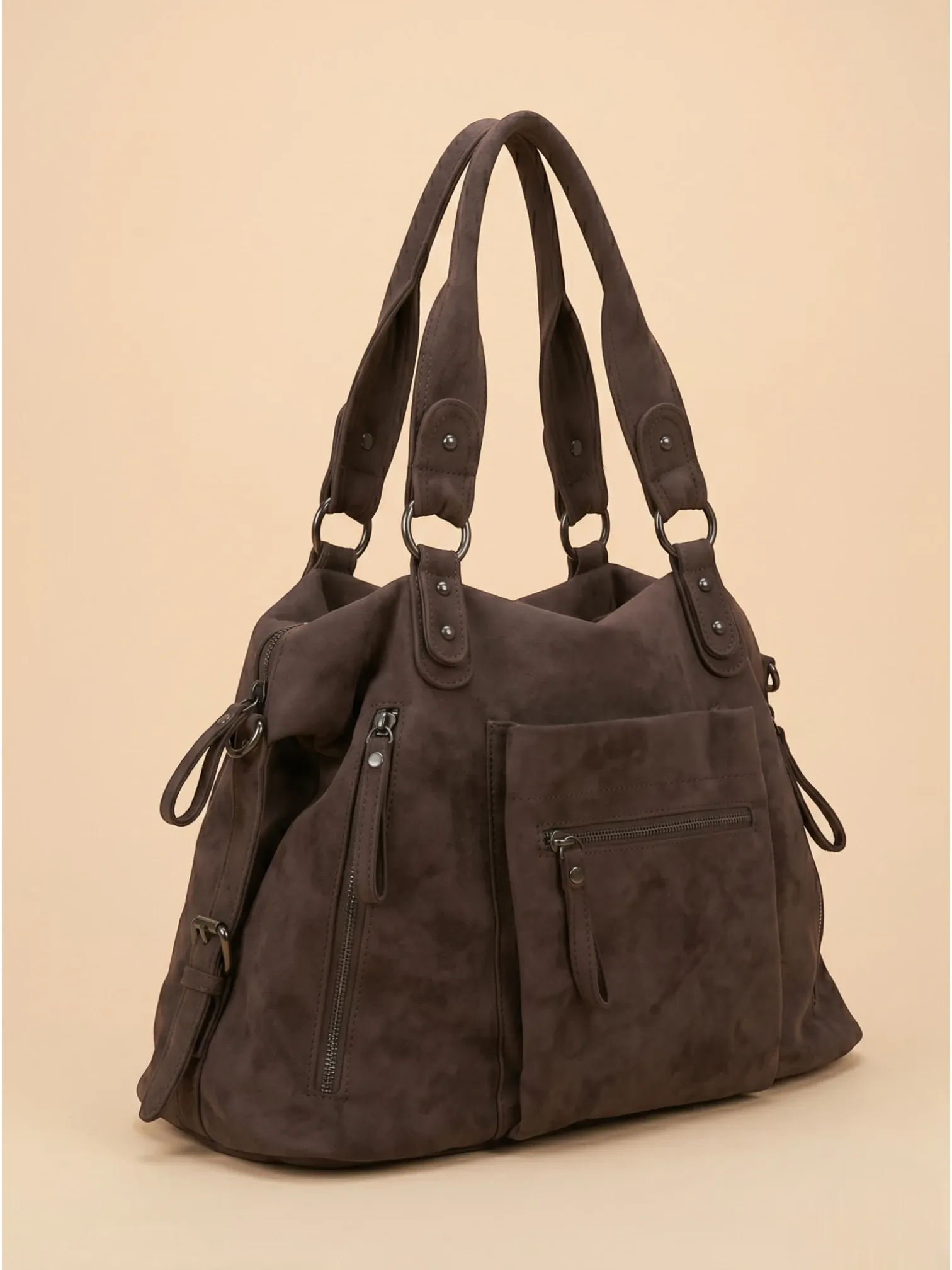 Très Grand Sac Cabas Marron Café