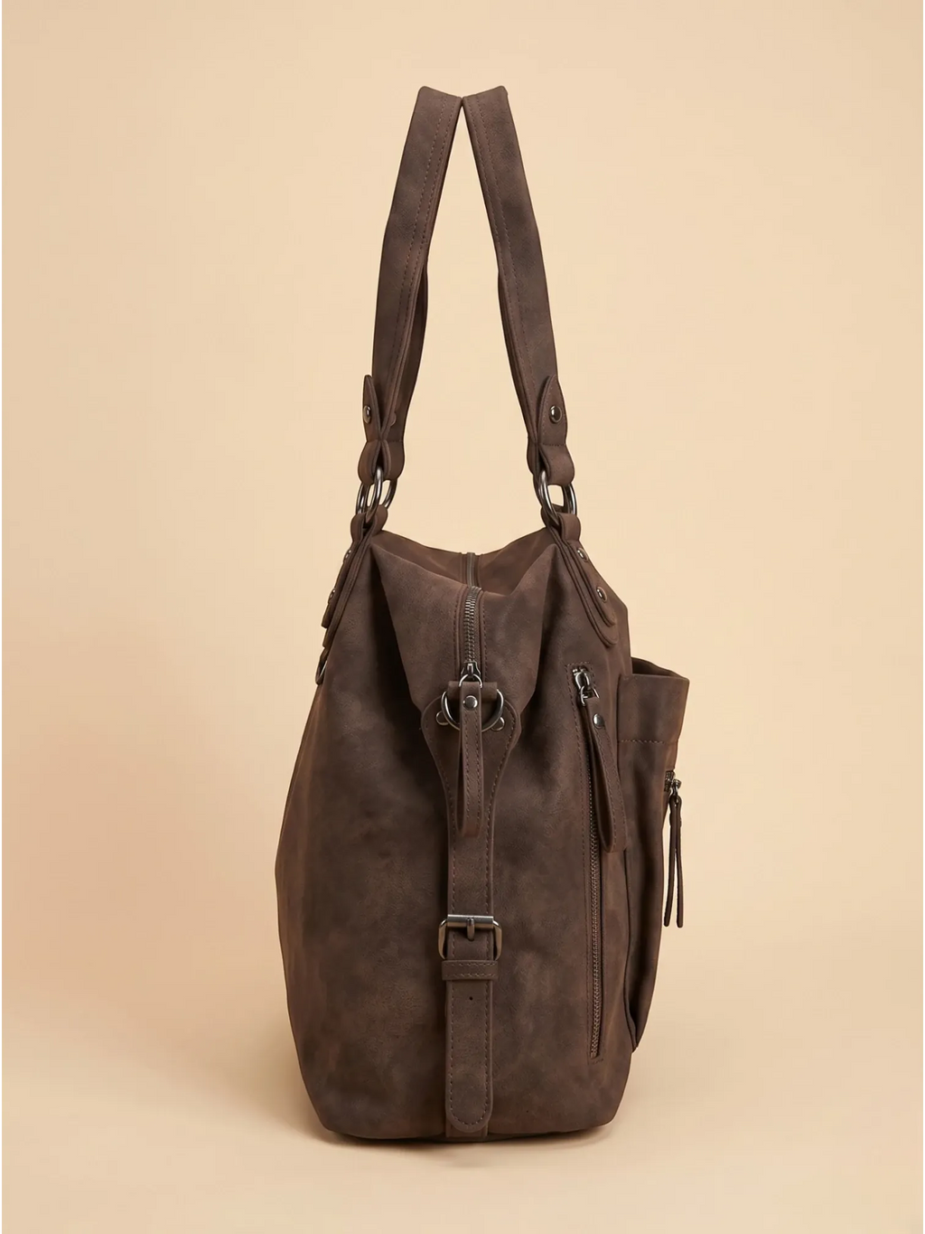Très Grand Sac Cabas Marron Café