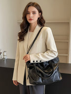 Sac de Cours Vintage en Simili Cuir Marron